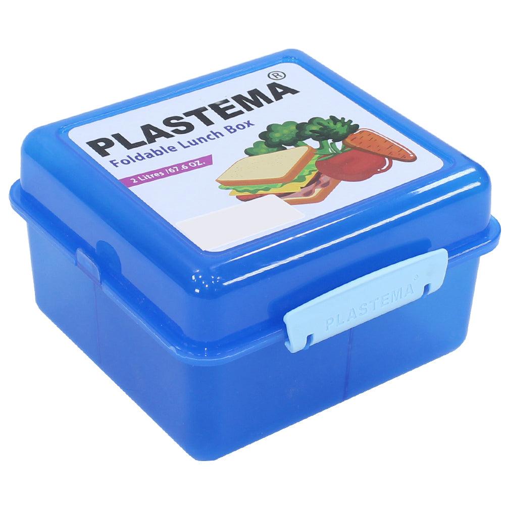 Foldable Lunch Box 2L - Blue - Ourkids - Plastema
