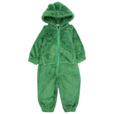 Footless Teddy fleeced Hooded Onesie - Ourkids - Ourkids