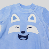 Foxy Light Blue Long-Sleeved Baby Footie - Ourkids - Al Sayad