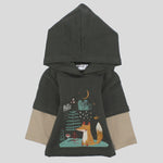 Foxy Long-Sleeved Hooded T-shirt - Ourkids - Playmore