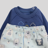 Friendly Bears Long-Sleeved Fleeced Pajama - Ourkids - Al Sayad