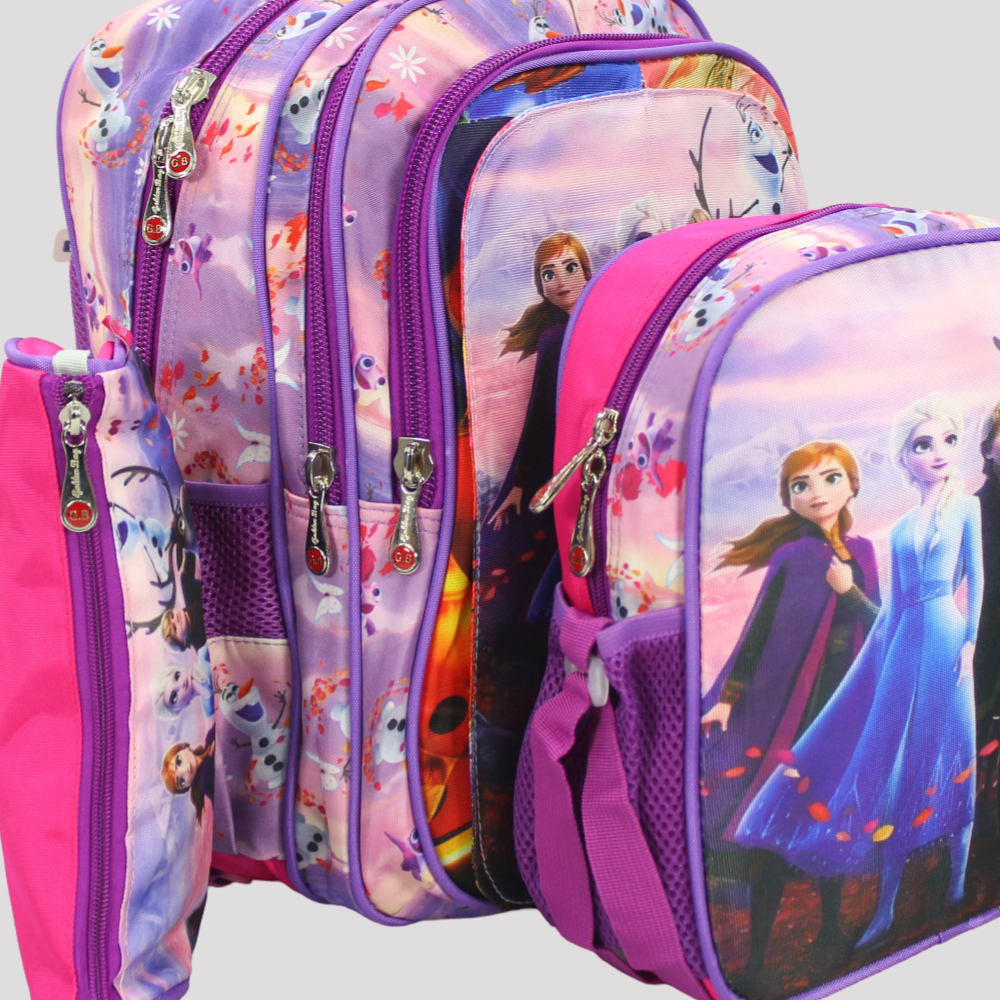 Frozen 15 Inches School Set - Ourkids - Golden Bag