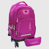 Fuchsia 18 Inches Trolley Backpack + Pencil Case - Ourkids - B.Z.