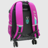 Fuchsia 18 Inches Trolley Backpack + Pencil Case - Ourkids - B.Z.