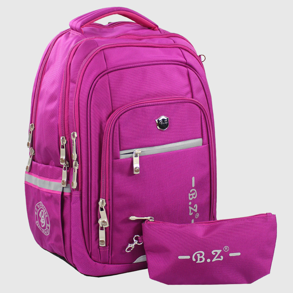 Fuchsia 20 Inches Backpack + Pencil Case - Ourkids - B.Z.