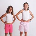 Fuchsia Gabardine Shorts - Ourkids - Playmore