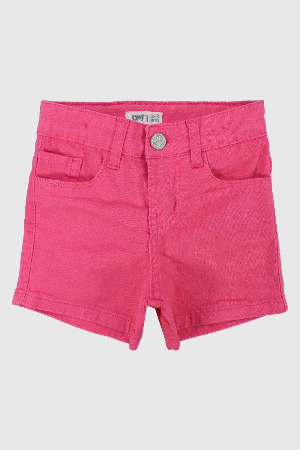 Fuchsia Gabardine Shorts - Ourkids - Playmore