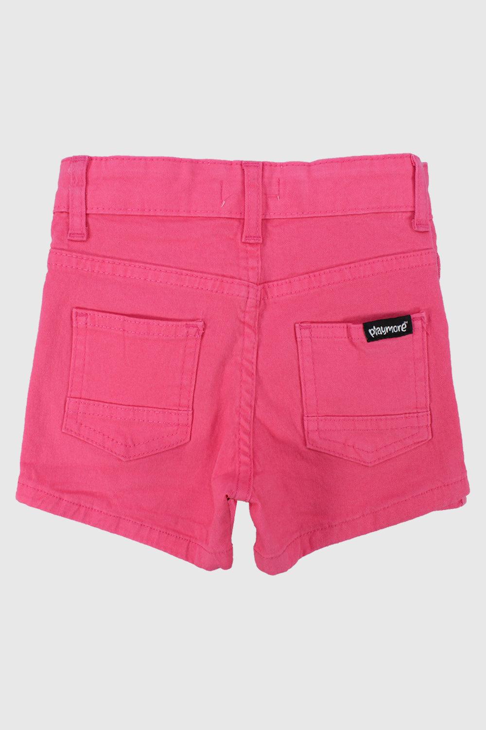 Fuchsia Gabardine Shorts - Ourkids - Playmore