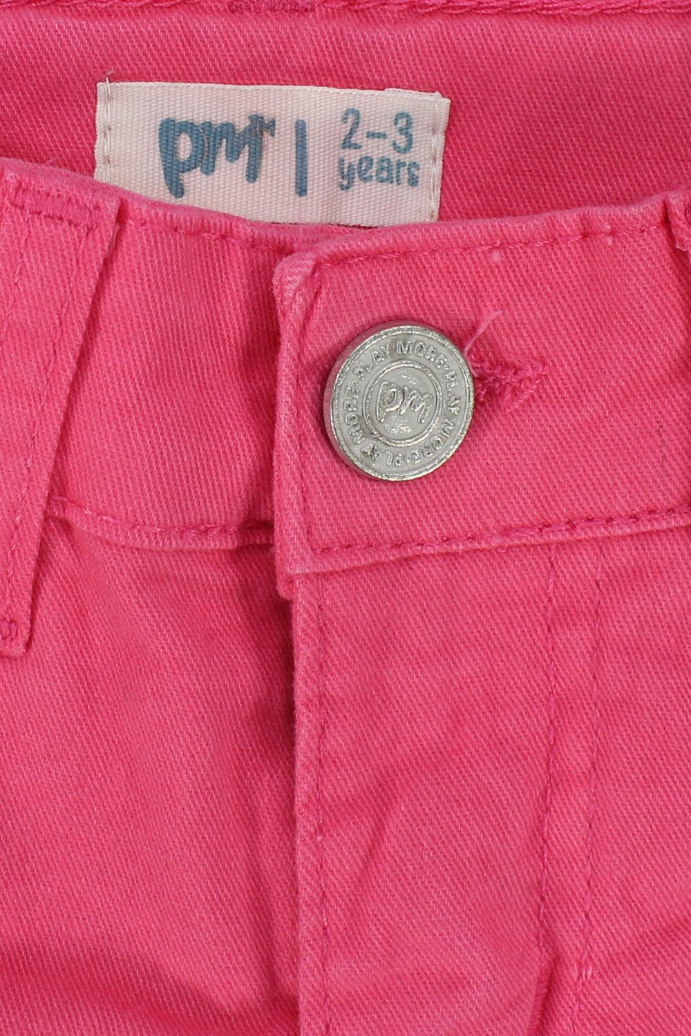 Fuchsia Gabardine Shorts - Ourkids - Playmore