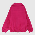 Fuchsia Long-Sleeved Gabardine Jacket - Ourkids - Playmore