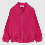 Fuchsia Long-Sleeved Gabardine Jacket - Ourkids - Playmore