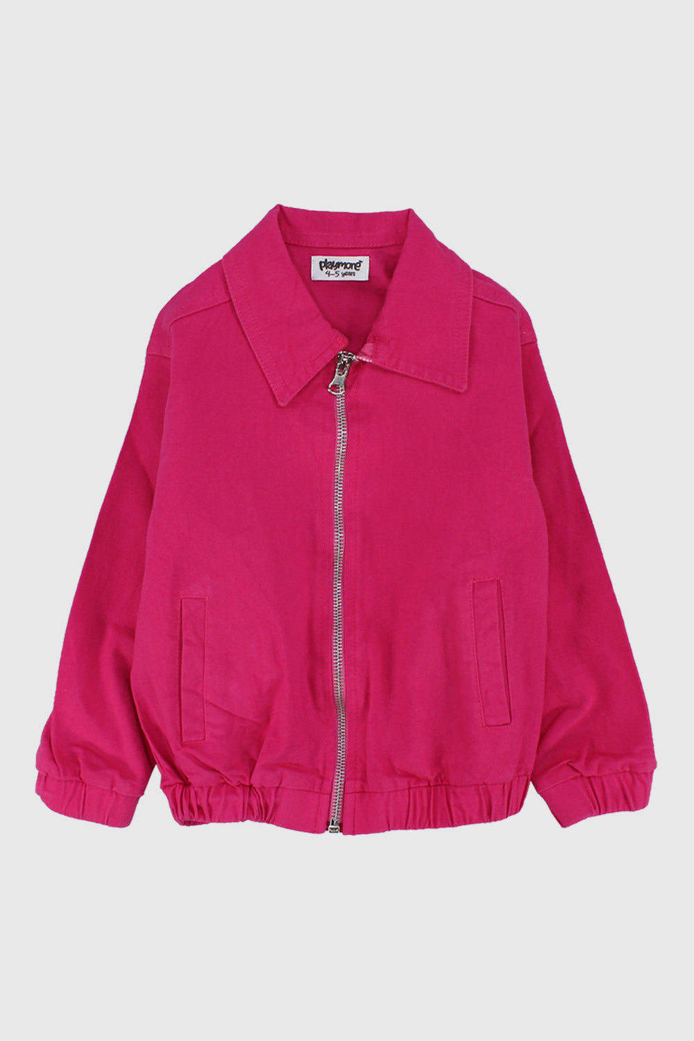 Fuchsia Long-Sleeved Gabardine Jacket - Ourkids - Playmore