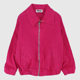 Fuchsia Long-Sleeved Gabardine Jacket - Ourkids - Playmore