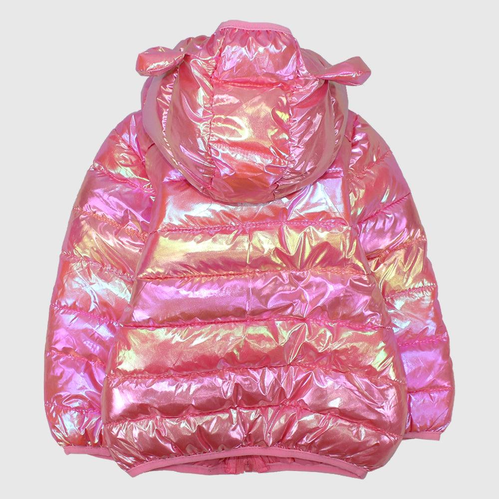 Fuchsia Long-Sleeved Waterproof Hooded Jacket - Ourkids - Mini Me