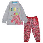 Fun Zebra Long-Sleeved Fleeced Pajama - Ourkids - JOKY