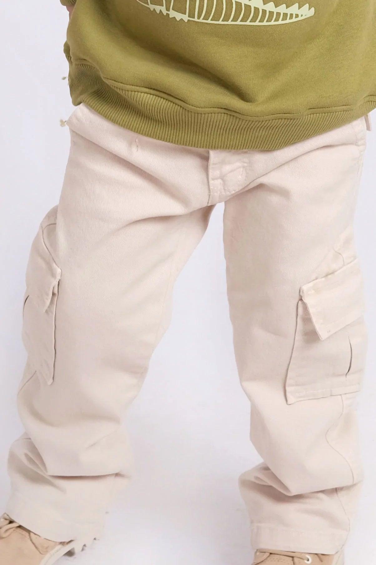 Gabardine Cargo Pants - Ourkids - Playmore