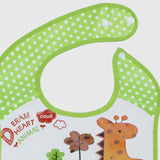 Giraffe Bib With Silicone Pocket - Ourkids - Bella Bambino