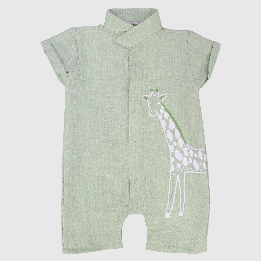 Giraffe Short-Sleeved Romper - Ourkids - Berceau