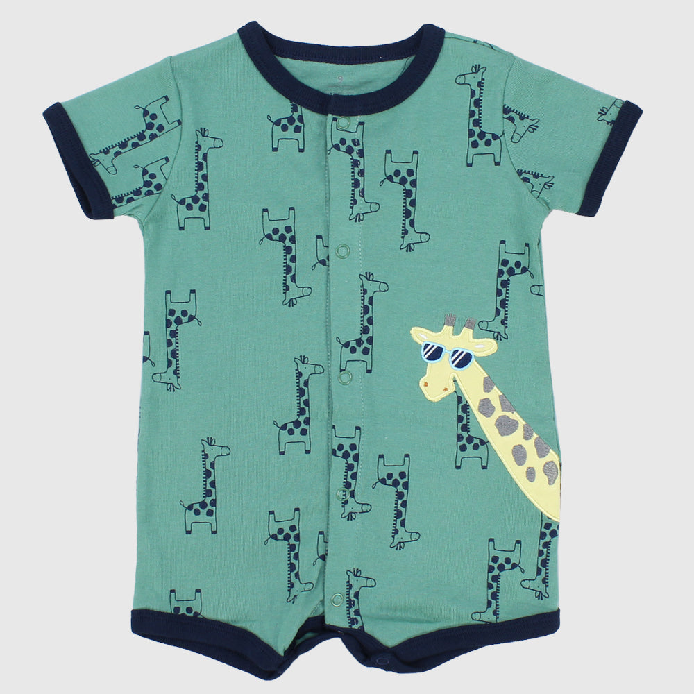 Giraffy Short-Sleeved Romper - Ourkids - Baby Land