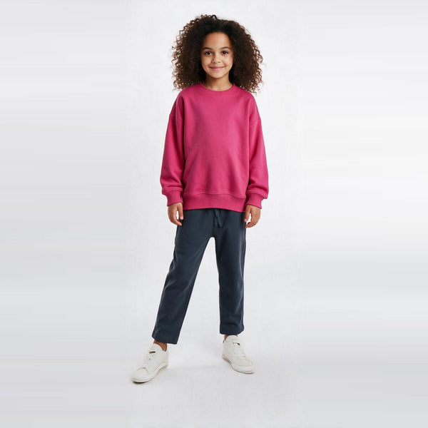 Unisex Cotton Milton Sweatpants – Dark Grey — on model 2