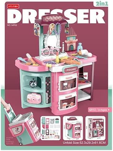 Girl's 2 in 1 Dresser (41 Pieces) - Ourkids - Milano