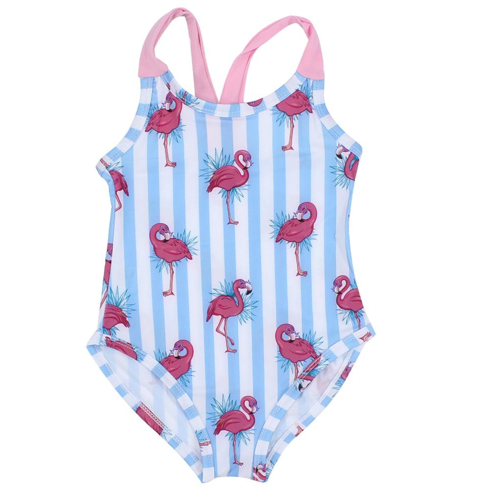 Girl's One-Piece Swans Swimsuit - Ourkids - I.Wear