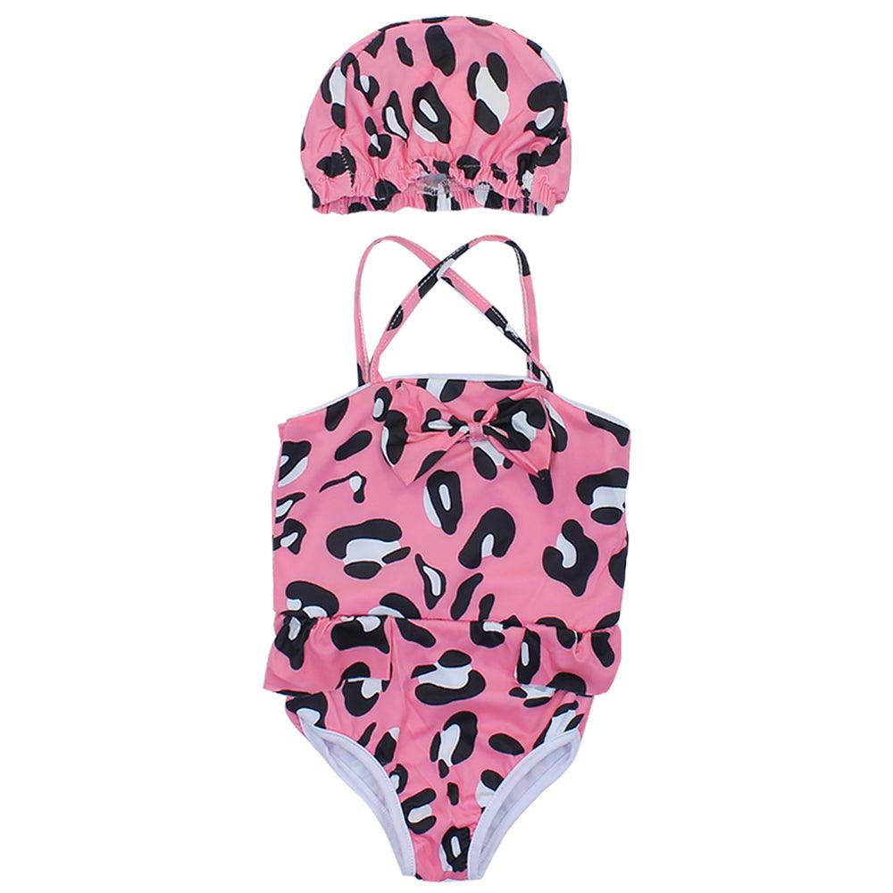 Girl's One-Piece Swimsuit + Cap - Ourkids - Global