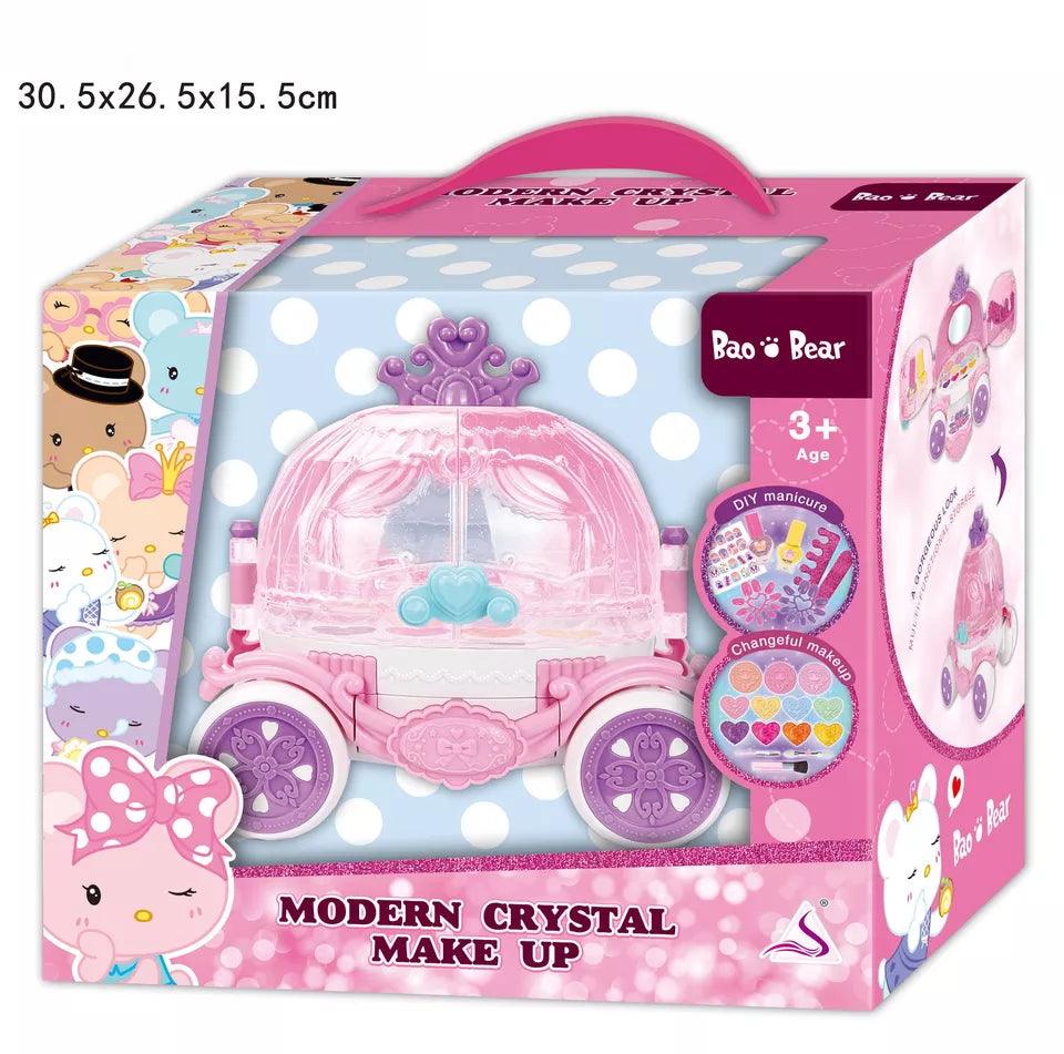 Girls Makeup Case Toy Children Beautiful Nail Art Sticker Sets Pretend Play Cosmetics Set - Ourkids - OKO