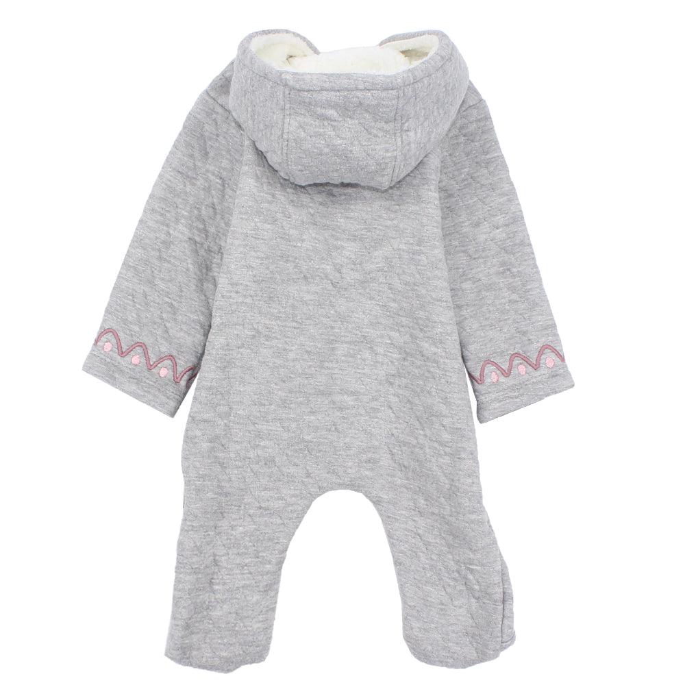 Girly Long-Sleeved Hooded Baby Footie - Ourkids - Junior