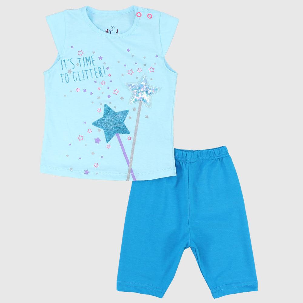 Glittery Stars Sleeveless Pajama - Ourkids - JOKY