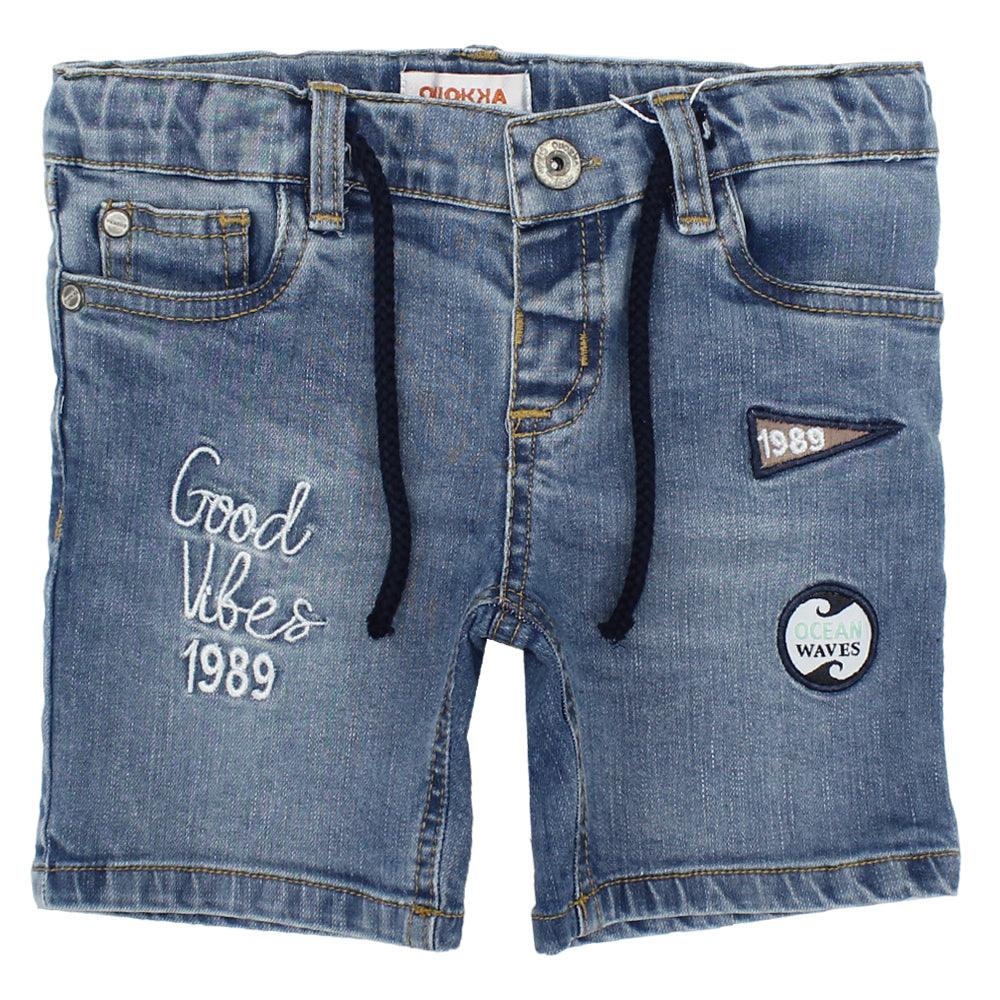 Good Vibes Jean Shorts - Ourkids - Quokka