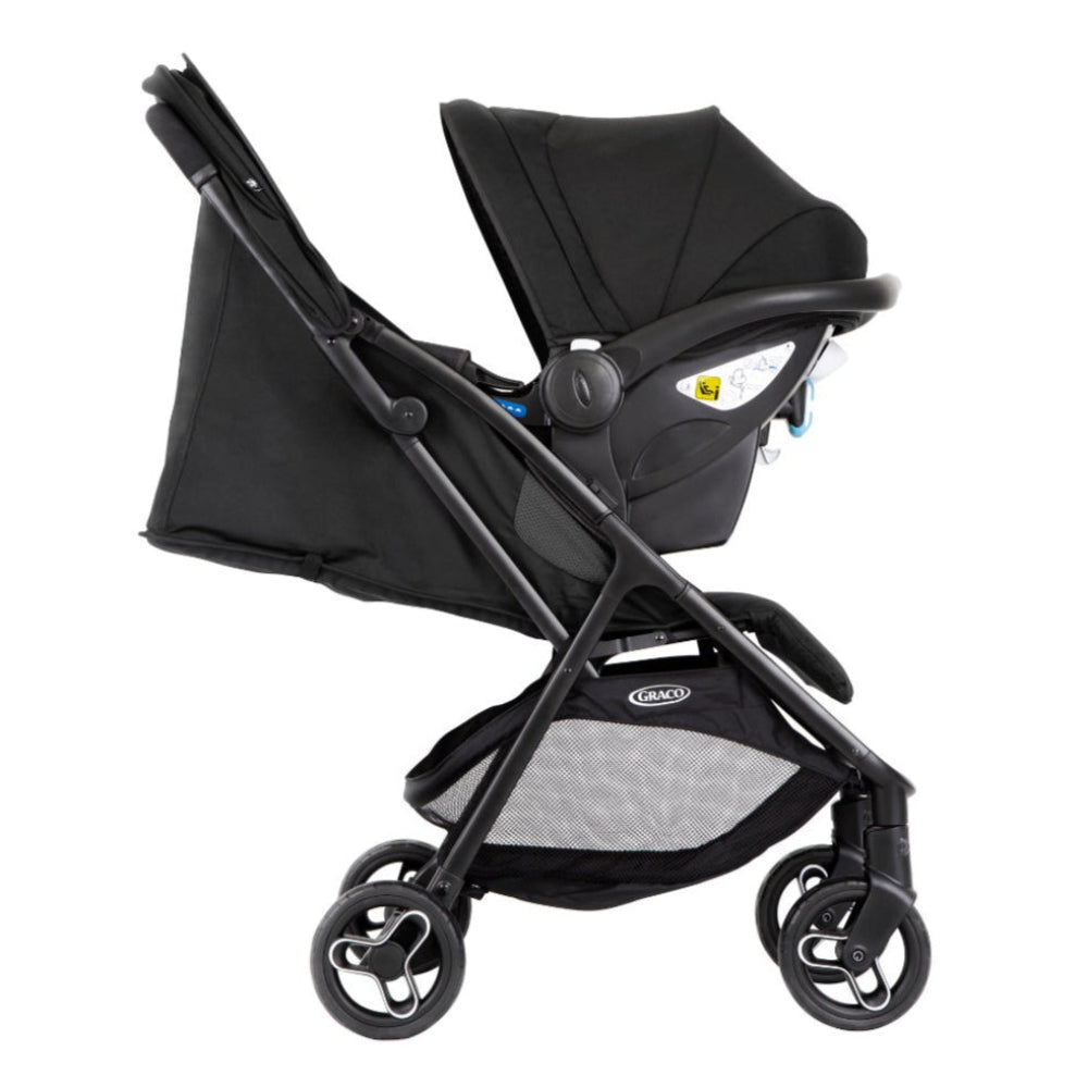 Graco Myavo Travel System Quick-folding Stroller and Infant Car Seat – Black