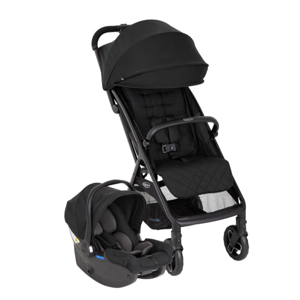 Graco Myavo Travel System Quick-folding Stroller and Infant Car Seat – Black