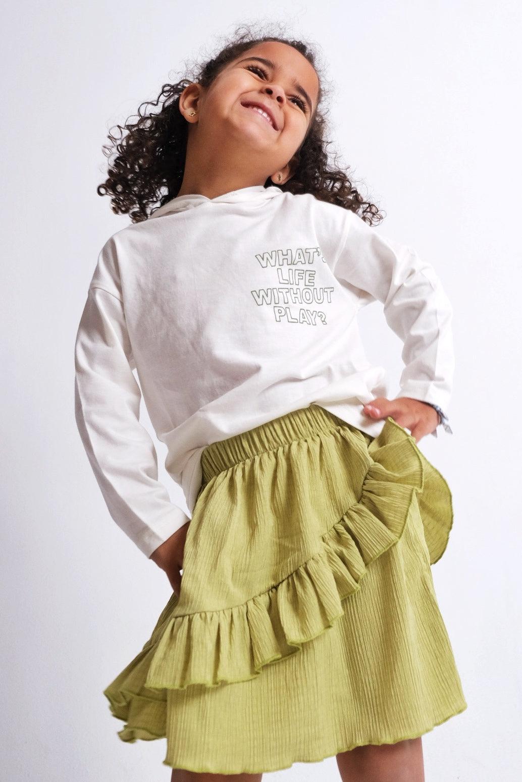 Green Ruffled Skirt - Ourkids - Playmore