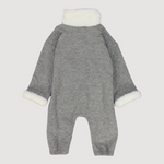 Grey Fleeced Long-Sleeved Footless Onesie - Ourkids - Junior