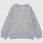 Grey Long-Sleeved Fleeced Sweatshirt - Ourkids - Ourkids