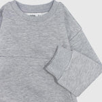 Grey Long-Sleeved Fleeced Sweatshirt - Ourkids - Ourkids