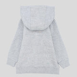 Grey Long-Sleeved Zip-Up Hoodie - Ourkids - Ourkids