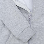 Grey Long-Sleeved Zip-Up Hoodie - Ourkids - Ourkids