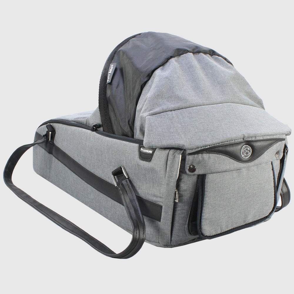 Grey Petit Bebe Carry Cot Premium - Ourkids - Petit Bebe