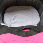 Grey/Fuchsia Petit Bebe Smart Space Carry Cot - Ourkids - Petit Bebe