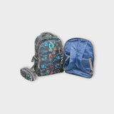 Greyish 20 Inches School Set - Ourkids - Golden Bag