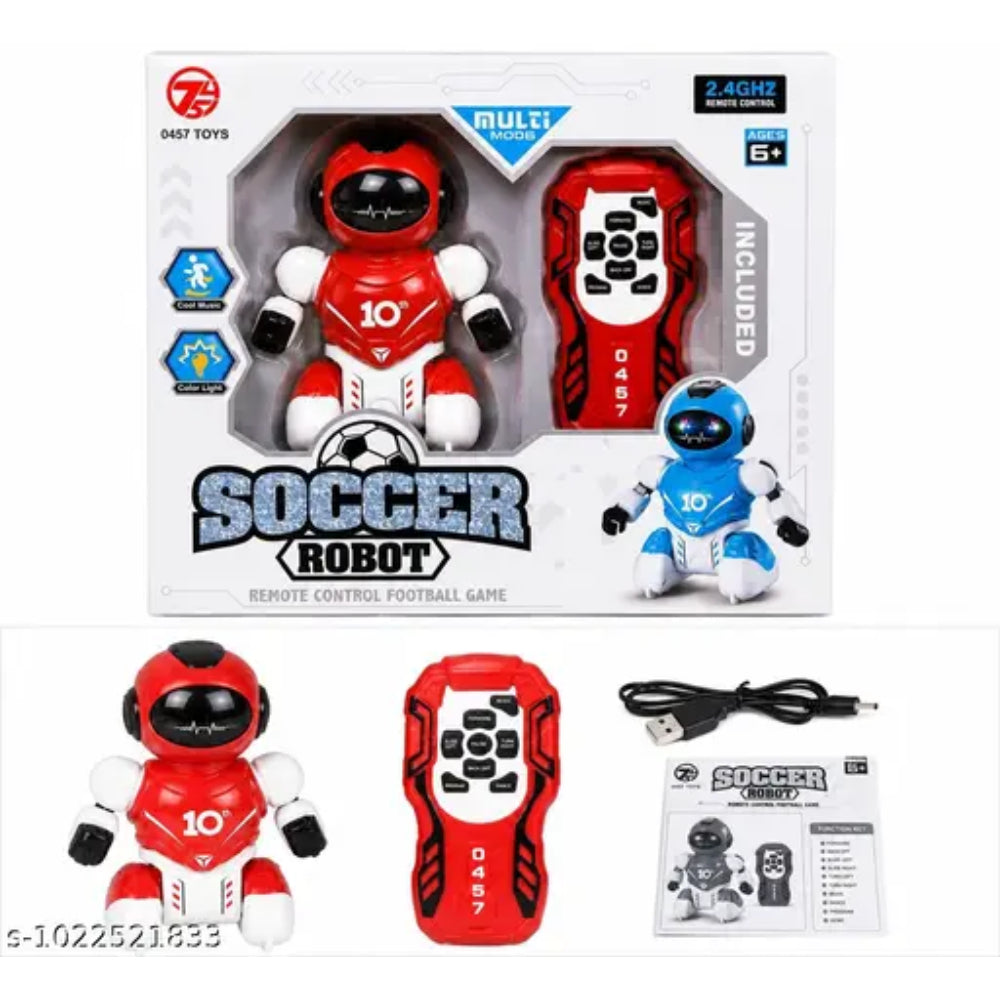 Remote Control Soccer Robot Toy with Music – Red
