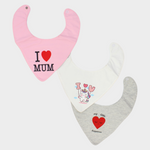 Happiness Bib (Pack Of 3) - Ourkids - Cherries