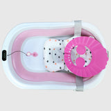 Happy Baby Pink Foldable Baby Bathtub With Thermometer (Pink) - Ourkids - Happy Baby