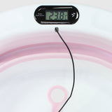 Happy Baby Pink Foldable Baby Bathtub With Thermometer (Pink) - Ourkids - Happy Baby