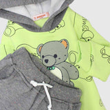 Happy Bear 2-Piece Hooded Outfit Set - Ourkids - Quokka