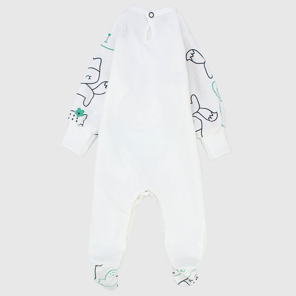 Happy Bunny Long-Sleeved Baby Footie - Ourkids - JOKY