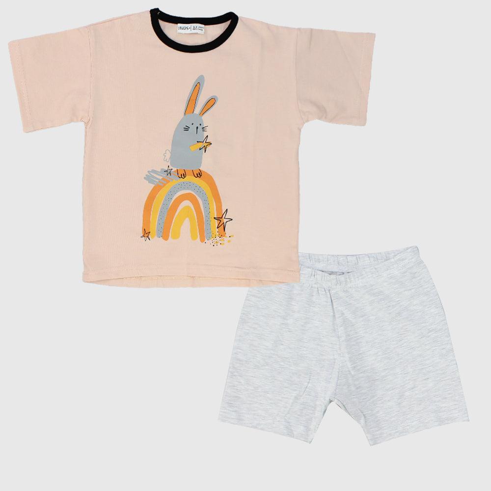 Happy Bunny Short-Sleeved Pajama - Ourkids - Ourkids