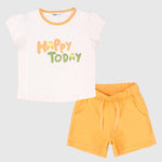 Happy Day Short-Sleeved Pajama - Ourkids - Ourkids